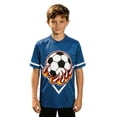 thumbnail image 1 of BOOMNY Toddler Boys Short Sleeve Soccer T-Shirts Crew Neck Cartoon Football Graphic Workout Tops for Boy Soft Activewear, 1 of 4