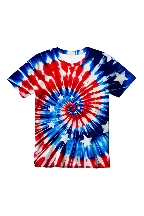 Toddler Boys Short Sleeve T Shirts Tie Dye T-Shirts Loose Tee Tops, Sizes 2-3 Years