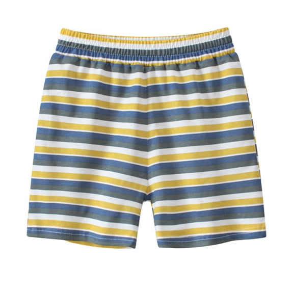 BOOMNY Toddler Boys Sleepwear Shorts Elastic Waist Loungewear Shorts for Kids Striped Childrens Homewear Shorts