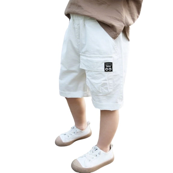 BOOMNY Toddler Boys Summer Shorts Elastic Waist Graphic Wide Leg Baggy Shorts With Pocket, Sizes 12-24 Months