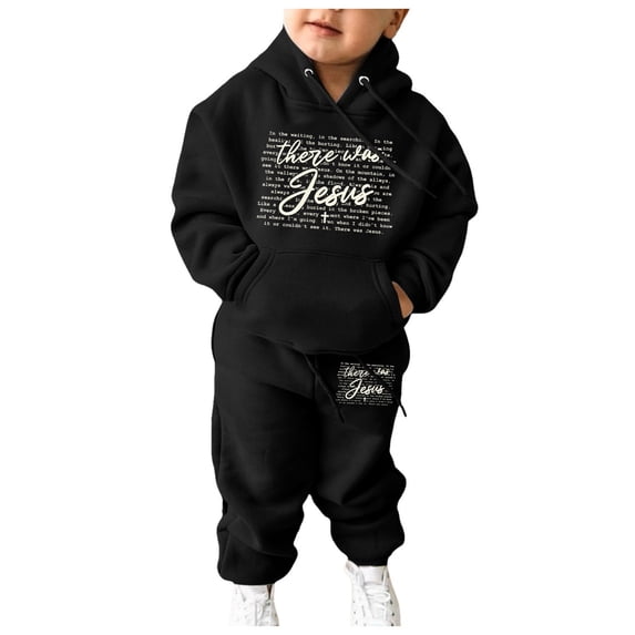BOOMNY Toddler Girls 2 Peice Sweatsuits Graphic Y2K Long Sleeve Sweatshirts Pants Sets for Kids Comfy Track Suits