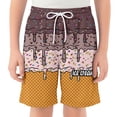 thumbnail image 1 of BOOMNY Toddler Girls Baggy Shorts Wide Leg Shorts for Girl Trendy Ice Cream Graphic Elastic Waist Lightweight Loose Fit Soft Summer Shorts With Pocket, 1 of 4