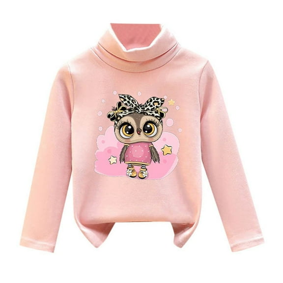 BOOMNY Toddler Infants Boys Girls Sweaters Long Sleeve Cartoon Cat Embroidery Knitted Sweater For Kids High Collar Warm Fall Winter Sweaters