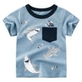 thumbnail image 1 of BOOMNY Toddler Infants Boys Tshirts Short Sleeve T Shirts For Kids Cartoon Shark Graphic Breathable Loose Fit Cozy Childrens Athletic Tees, 1 of 8