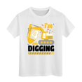 thumbnail image 1 of BOOMNY Toddler Boys Tshirts Short Sleeve T Shirts for Boys Cartoon Excavator Graphic Breathable Loose Fit Cozy Childrens Athletic Tees, 1 of 4
