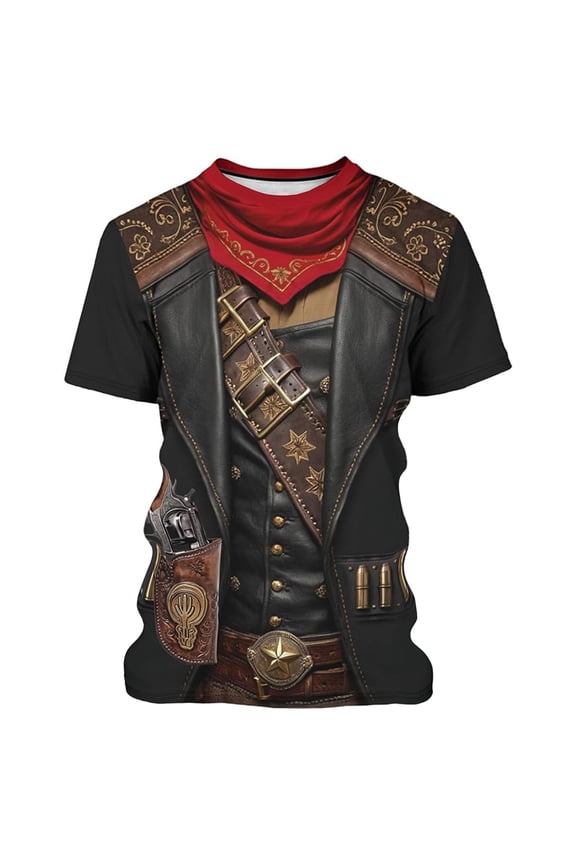 Toddler Infants Boys Tshirts Short Sleeve T Shirts for Boys Western Cowboy Graphic Breathable Loose Fit Cozy Childrens Summer Vacation Tees