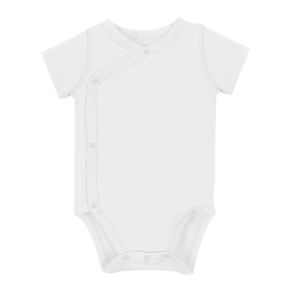 BOOMNY Unisex Baby Kids Bodysuit Romper Casual Solid Color Short Sleeve Bodysuit 0-3 Months