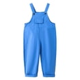 thumbnail image 1 of BOOMNY Unisex Boys Girls Bib Overalls Solid Sleeveless Shortalls for Kids Soft Baggy Jumpsuit Shorts, 1 of 4