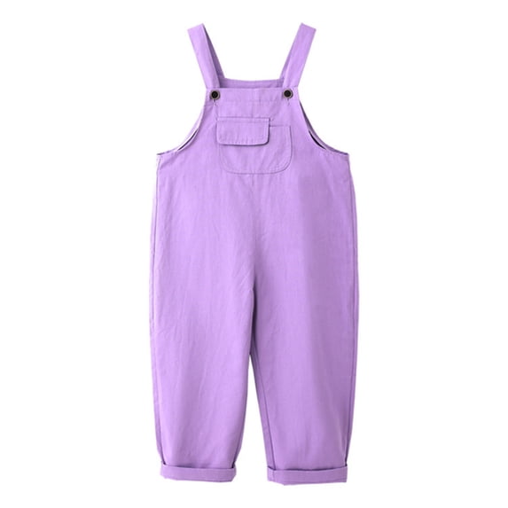 BOOMNY Unisex Boys Girls Bib Overalls Solid Sleeveless Shortalls for Kids Soft Baggy Jumpsuit Shorts
