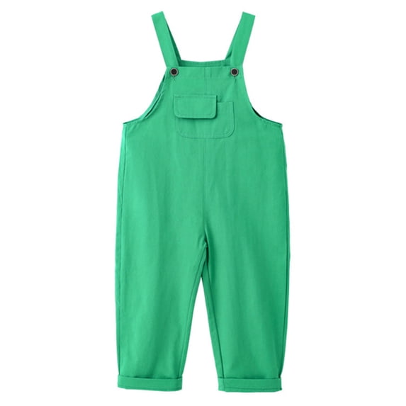 BOOMNY Unisex Boys Girls Bib Overalls Solid Sleeveless Shortalls for Kids Soft Baggy Jumpsuit Shorts