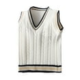 thumbnail image 1 of BOOMNY Unisex Boys Girls Sweaters Sleeveless School Uniform Sweater Knitted Vest For Kids Thermal Fall Winter Knitwear, 1 of 4