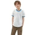 thumbnail image 1 of BOOMNY Unisex Boys Girls Tshirts Short Sleeve T Shirts For Kids Patchwork Color Breathable Loose Fit Cozy Childrens Athletic Tees, 1 of 9