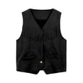 thumbnail image 1 of BOOMNY Unisex Boys Girls Western Cowboy Tassel Vest Sleeveless Suede Tops for Girls Solid Color Funny Loose Fit Party Performance Tees, 1 of 4