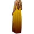 thumbnail image 1 of BOOMNY Women's Backless Cami Dress Spaghetti Strap Cami Lounge House Dresses Gradient Color Flowy Beach Summer Maxi Sundress, 1 of 5