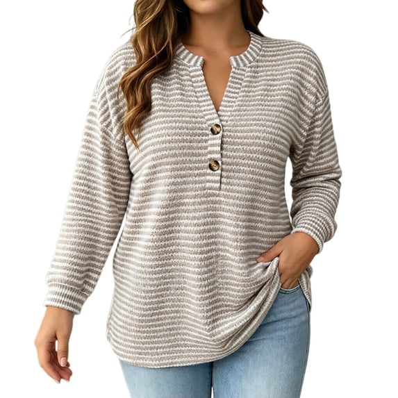 BOOMNY Women's Long Sleeve Tshirts Crew Neck Plus Size T-Shirt Loose Fall Tee Tops for Women