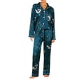 thumbnail image 1 of BOOMNY Women's Pajama Sets 2 Peice Pjs Set for Women Graphic Long Sleeve Buttons Sleepwear Tops Pants Homewear Loungewear Sets, 1 of 4