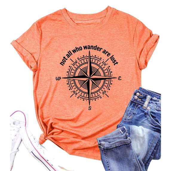 BOOMNY Women's Short Sleeve Tshirts Graphic Y2K Loose Summer Tees for Women