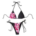 thumbnail image 1 of BOOMNY Womens Bikini Sets 2 Peice Swimsuit For Women Hawaii Graphic Swimwear Halter Neck High Waist Cozy Soft Bathing Suits, 1 of 8