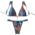 thumbnail image 1 of BOOMNY Womens Bikini Sets 2 Peice Swimsuit For Women Hawaii Graphic Swimwear Spaghetti Straps Low Rise Cozy Soft Bathing Suits, 1 of 4