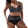 thumbnail image 1 of BOOMNY Womens Bikini Sets Plus Size 2 Peice Swimsuit For Women Dot Graphic Swimwear Spaghetti Straps Low Rise Cozy Soft Bathing Suits, 1 of 6