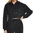 thumbnail image 1 of BOOMNY Womens Long Sleeve Cropped Hoodies Solid Workout Pullover Hoodie for Women Trendy Casual Athletic Hooded Sweatshirts, 1 of 6