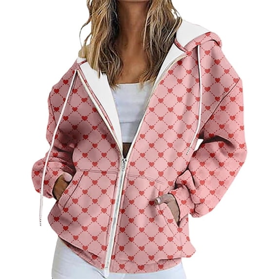 BOOMNY Womens Long Sleeve Fleece Hoodies Plaid Pullover Hoodie for Women Trendy Zip Up Casual Warm Fall Winter Hooded Sweatshirts With Pocket