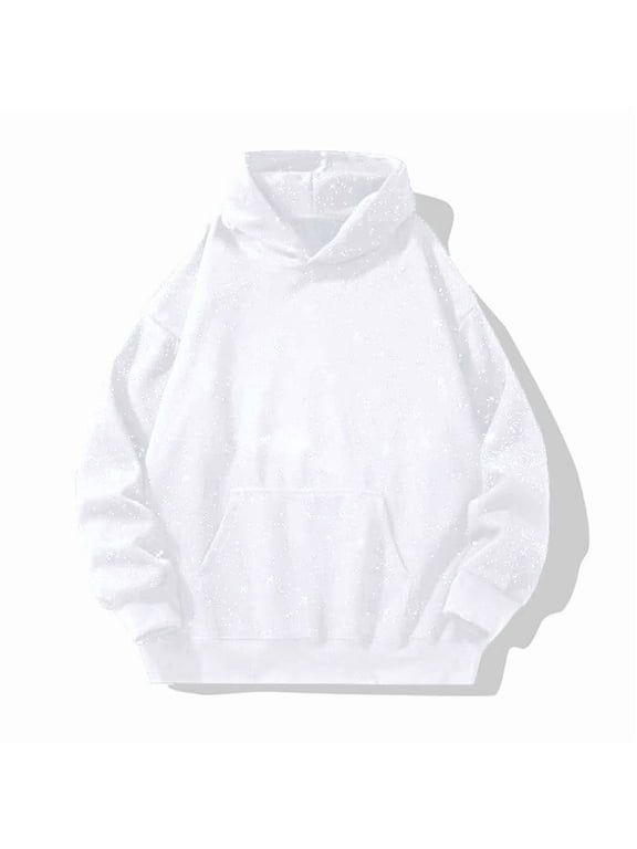 Womens Long Sleeve Hoodies Sequined Pullover Hoodie for Women Trendy Casual Warm Fall Winter Hooded Sweatshirts