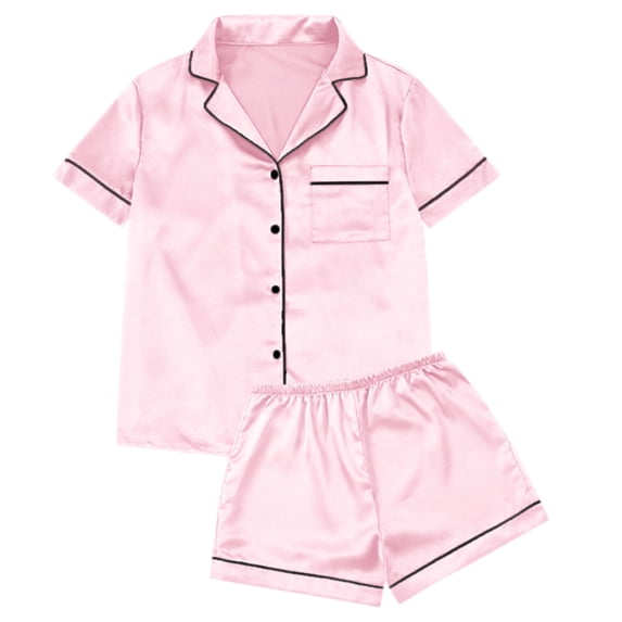 BOOMNY Womens Pajama Sets 2 Peice Pjs Set for Women Soft Short Sleeve Buttons Sleepwear Tops Shorts Homewear Loungewear Sets