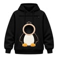 thumbnail image 1 of BOOMNY Womens Pet Pouch Hoodies Cute Penguin Graphic Cat Dog Hoodies for Women Kangaroo Pocket Soft Winter Animal Holder, 1 of 5