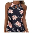 thumbnail image 1 of BOOMNY Womens Tankini Tops One Peice Swimsuit For Women Solid Color Swimwear Tummy Control Cozy Soft Bathing Tops, 1 of 7