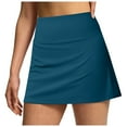 thumbnail image 1 of BOOMNY Womens Tennis Skirt Golf Skorts Stretchy Workout Skirs With Mesh Liner Solid Color Lightweight Breathable Cozy Summer Activewear, 1 of 9