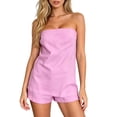 thumbnail image 1 of BOOMNY Womens Two Piece Shorts Set Solid Off Shoulder Tops Shorts Outfits Summer Casual Matching Sets, 1 of 6