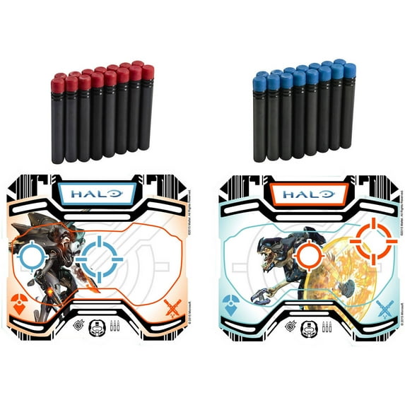 BOOMco Halo Smart Stick 30-Darts and 2-Targets Set, Blue and Red