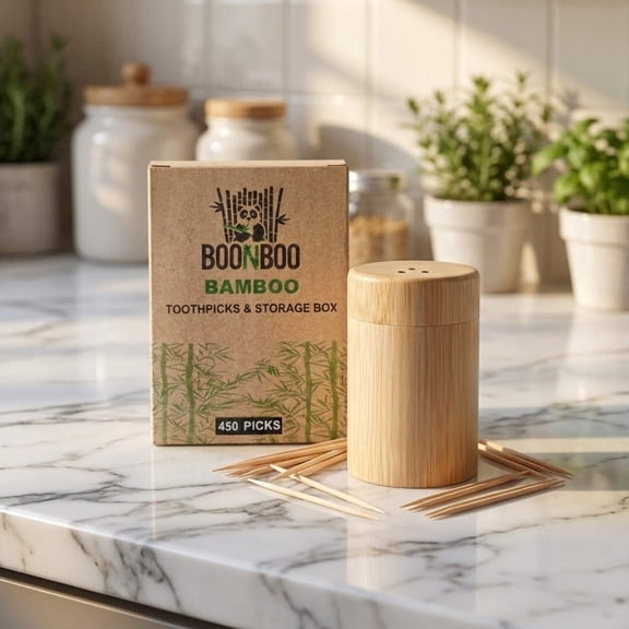 Bamboo Toothpicks  Storage Box