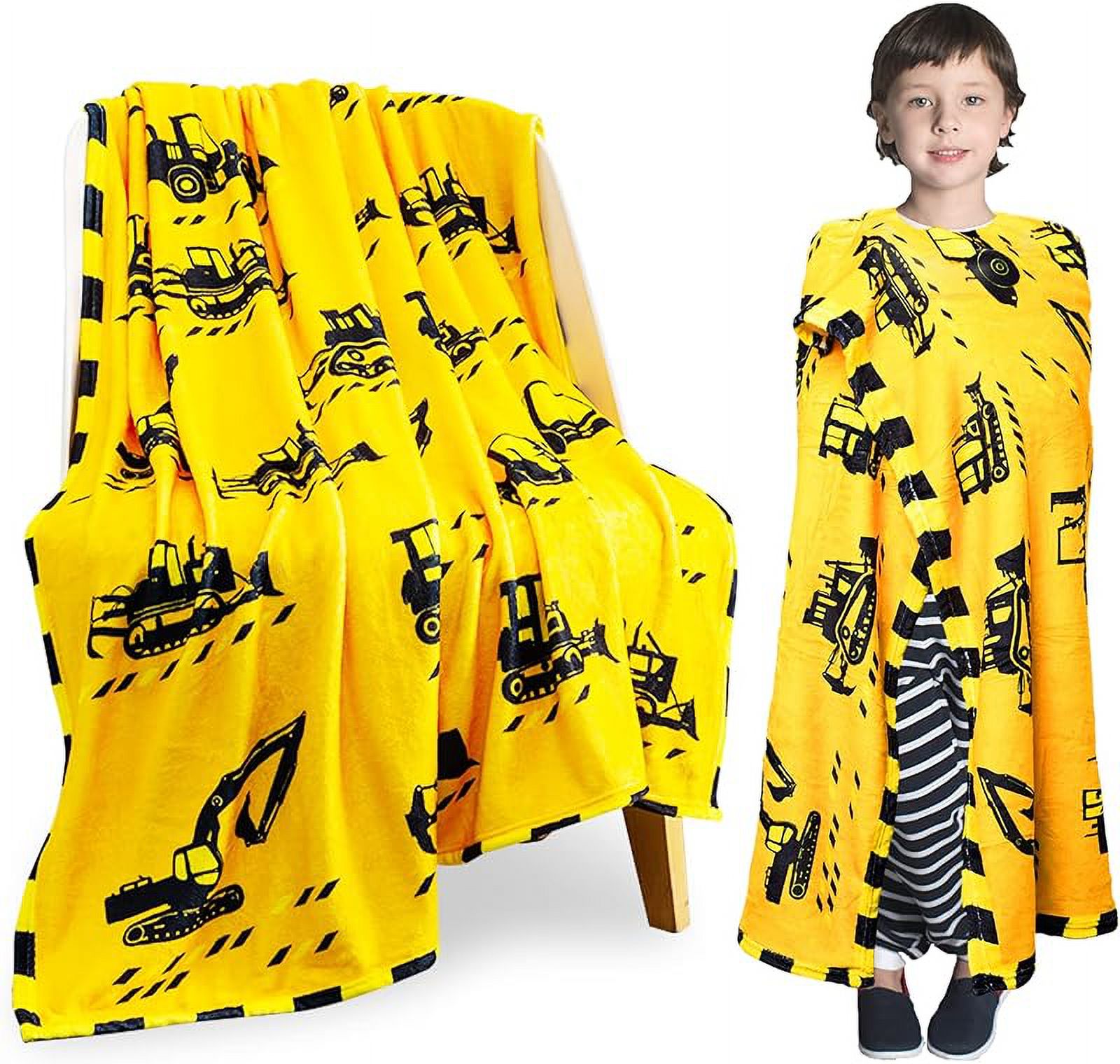 BOOPBEEP Construction Toddler Blanket for Boys Girls Lightweight Bluey