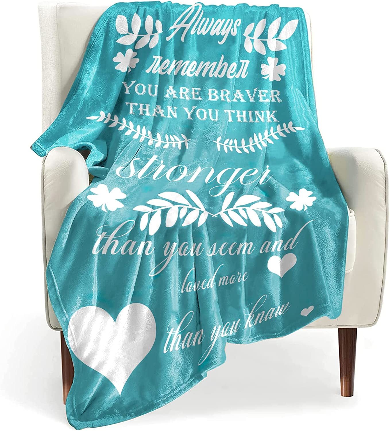 Hope Blue Inspirational Christian Throw Blanket 50x60 Inch