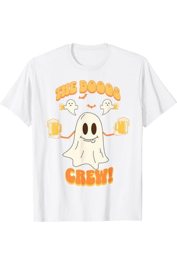 BOOS CREW FUNNY HALLOWEEN DRINKING GHOSTS FOR MEN AND WOMEN T-Shirt