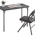 thumbnail image 1 of BOOSDEN Foldable Table and Chair Set, 2 Pack – Black Folding Card Table and Chairs for Indoor & Outdoor Use, Lightweight and Portable, 1 of 7