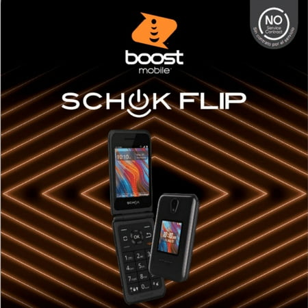 BOOST 3.2″ Display | 8GB One Schok Flip Prepaid Phone | Black Oversized Keyboard