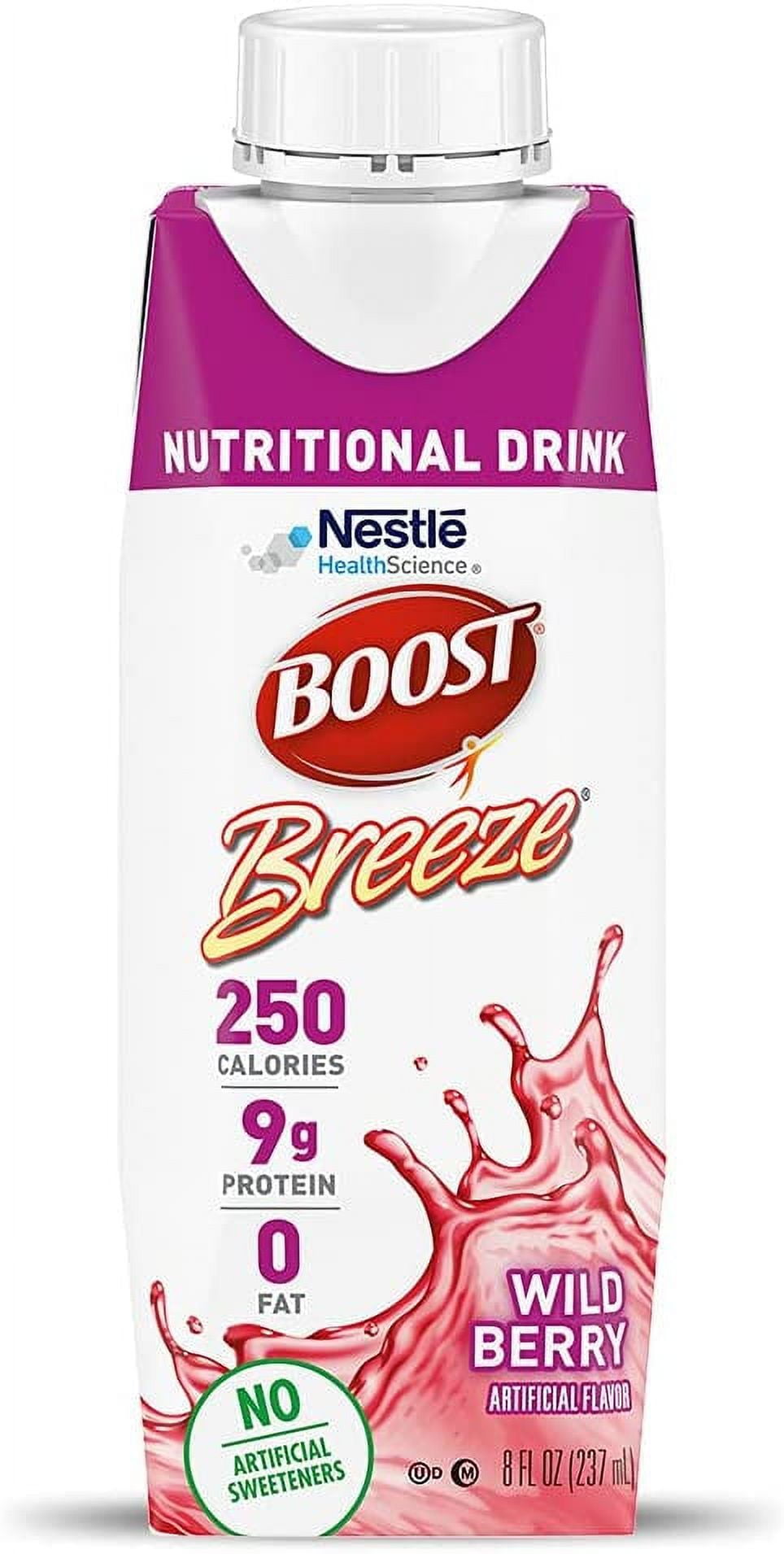 BOOST Breeze Clear Liquid High Calorie Protein Nutritional Drink, Wild