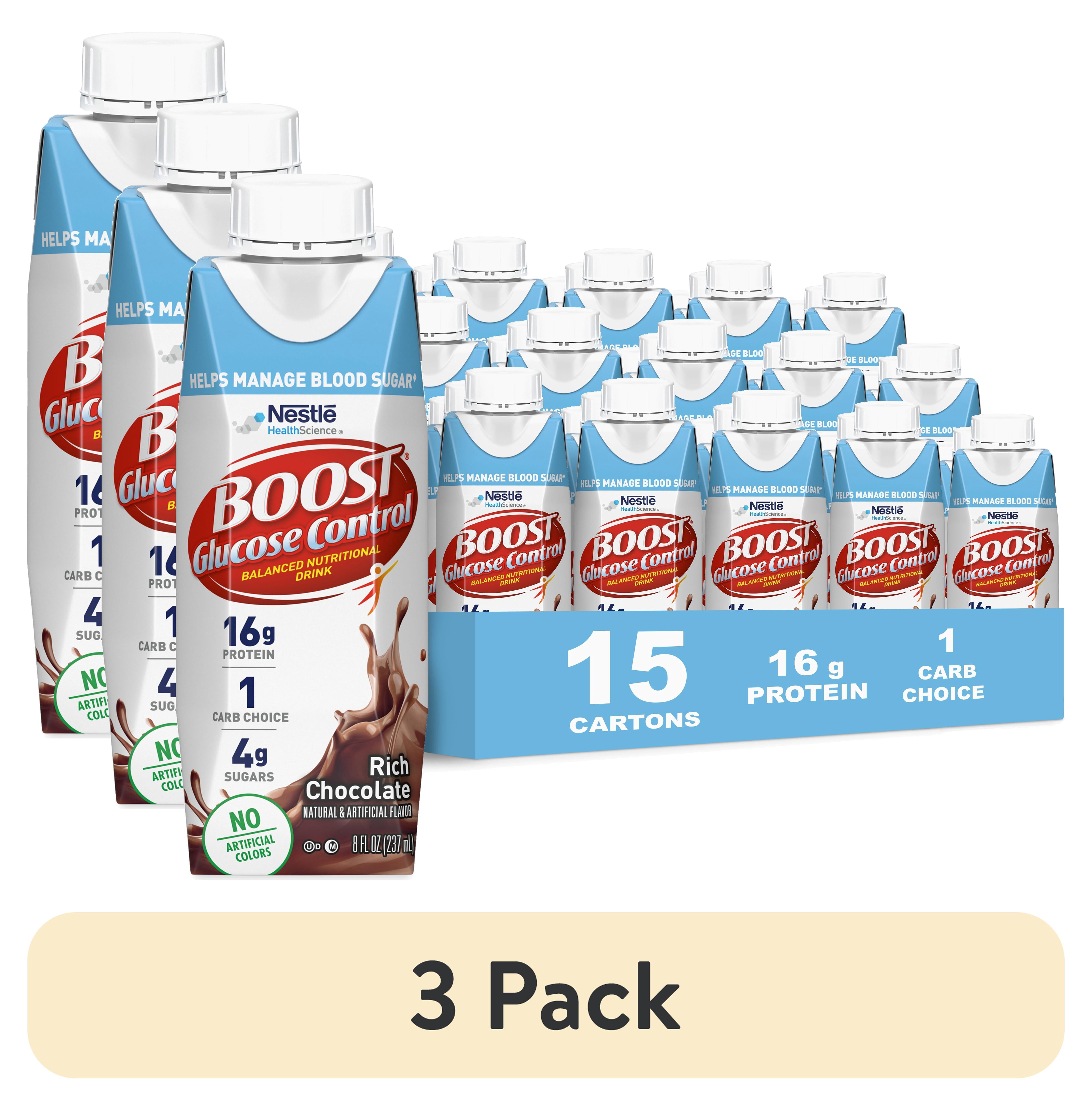 (3 pack) BOOST Glucose Control Nutritional Drink Protein Shakes, Rich ...