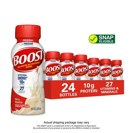 BOOST Original Ready to Drink Nutritional Drink, Very Vanilla, 24 Count (2 - 12 Packs)