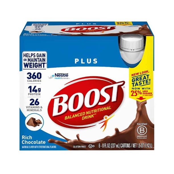 Boost Complete 2 Pack - BOOST Plus Complete Nutritional Drink Rich Chocolate 6 pk - 8 ...