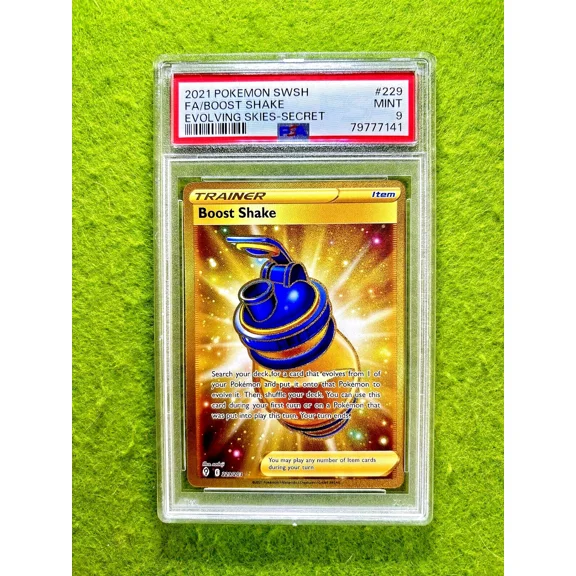 BOOST SHAKE Pokémon TCG EVOLVING SKIES SECRET PSA 9 SWSH 2021 Sword & Shield FA