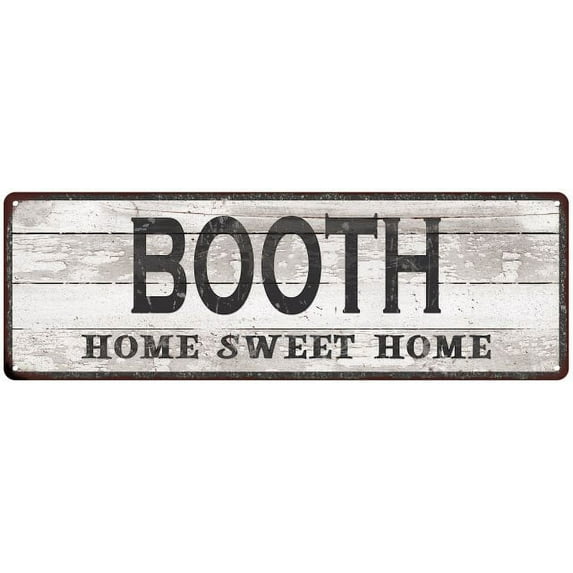 BOOTH Home Sweet Home Country Look 6x18 Metal Sign 106180045283