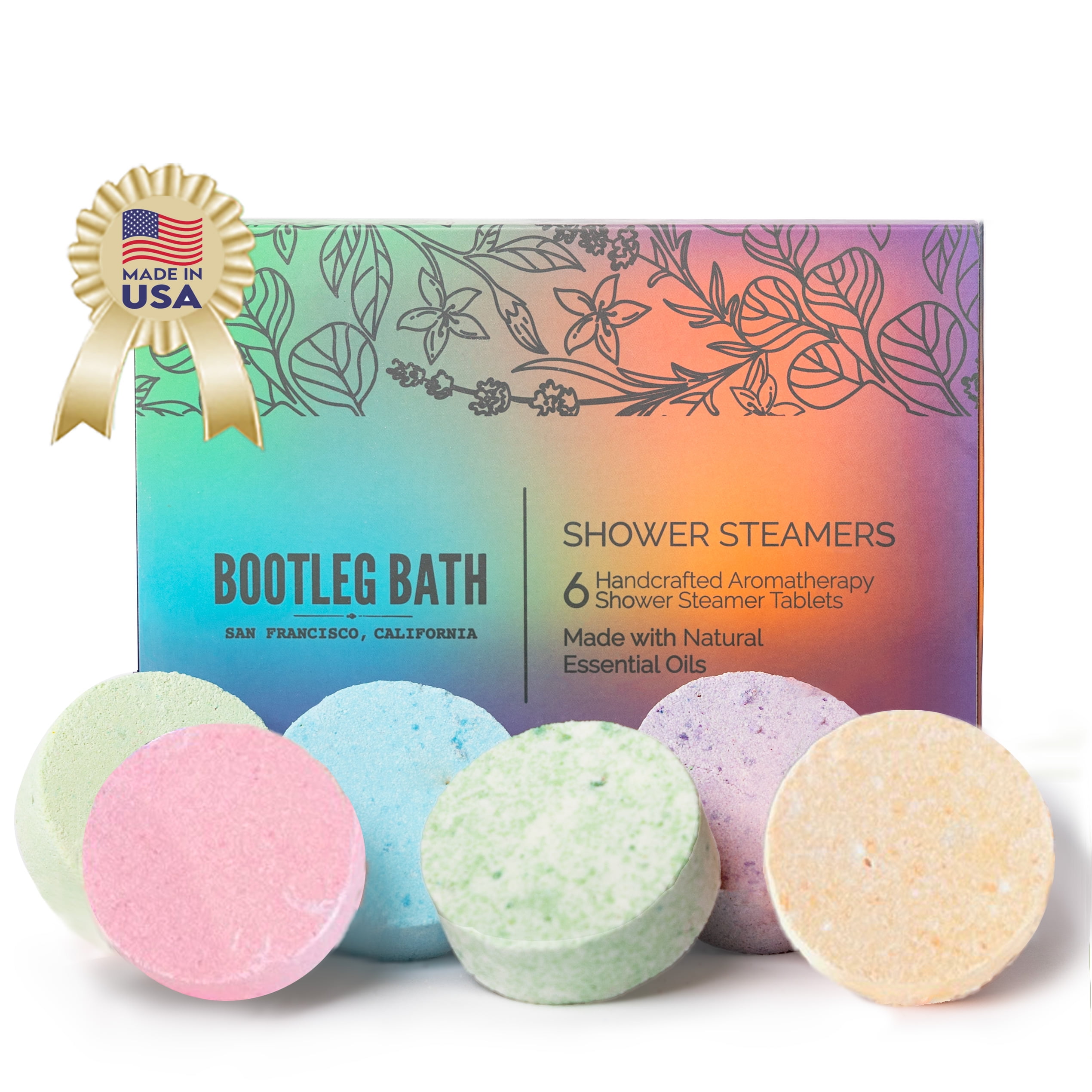 BOOTLEG BATH Shower Steamers, Aromatherapy Shower Bombs Variety 6 Pack ...