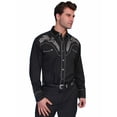 thumbnail image 1 of Scully P-922-BLK-M Western Shirt Mens Long Sleeve Boot Stitch Embroidery, Black - Medium, 1 of 2