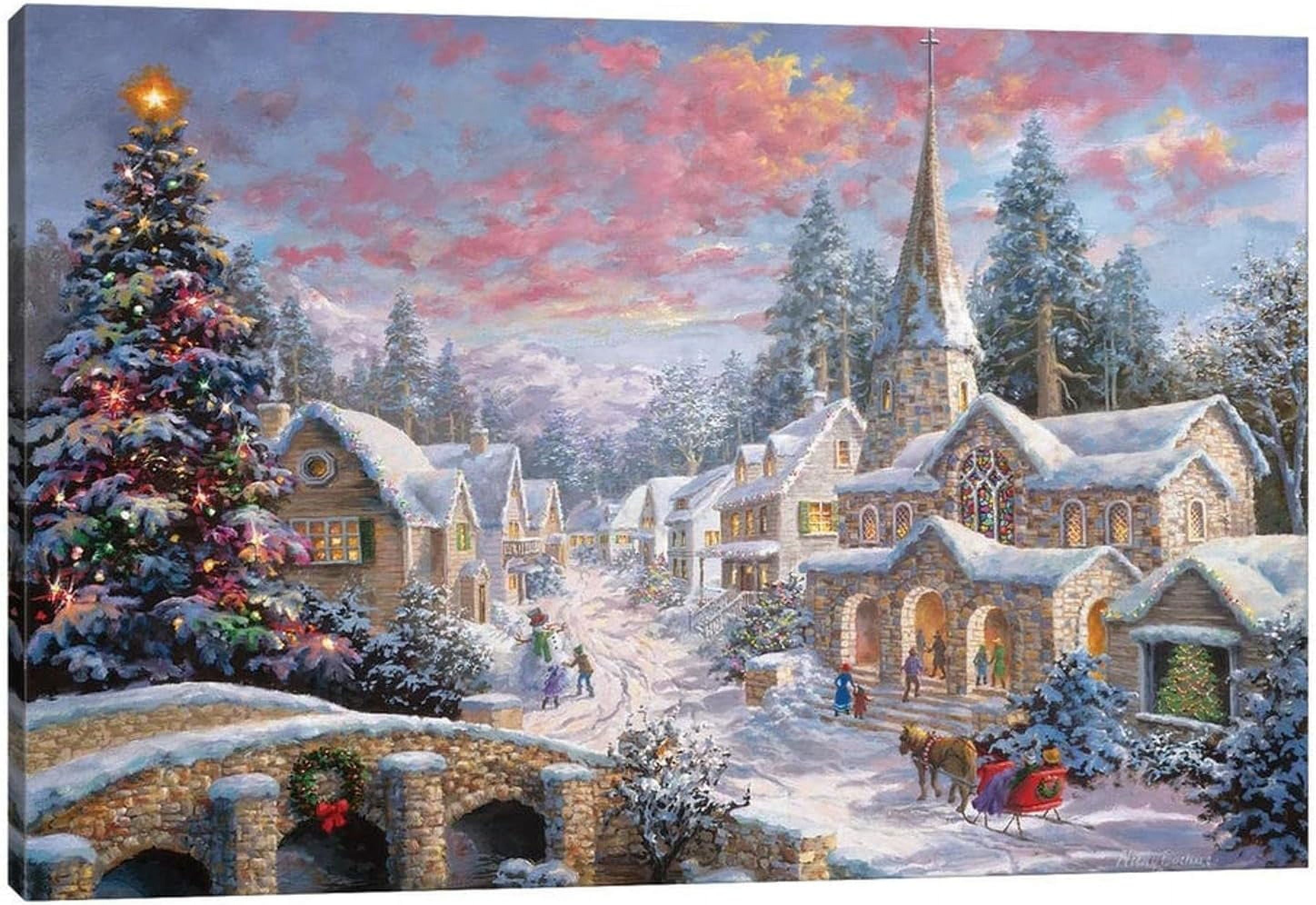 Rizzi  FOR CHRISTMAS 版画 BOOWEATS Christmas 12” x 18” Framed Canvas Art Prints - Walmart.com