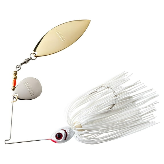 BOOYAH Blade Tandem Spinnerbait Snow White 3/8 oz.