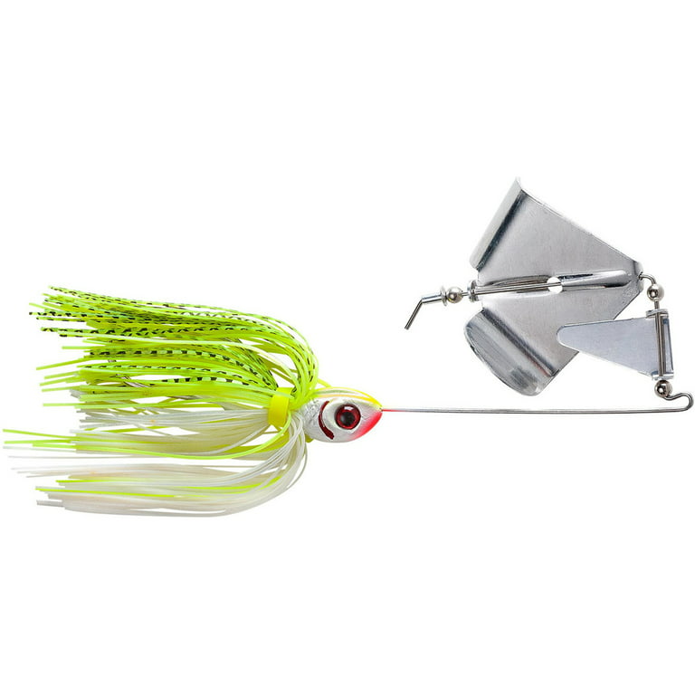 BOOYAH Buzz Fishing Lure Buzzbait One Blade Chartreuse Pearl White White  Chartreuse 1/4 oz